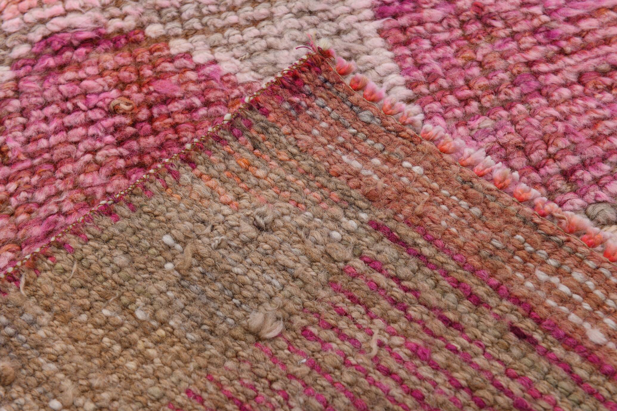 Pink Orange Turkish Runner Rug 100x302Cm