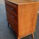 Vintage gilded oak chest of drawers