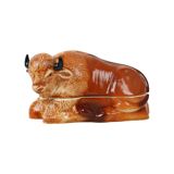 Sixties Michel Caugant Bison Tureen Pâté Mold Glazed Earthenware 25cm
