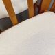 Set of 6 vintage chairs in elm wood and bouclé fabric from the 70s