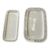 Ensemble de 2 Plats de Service Rectangulaires en Porcelaine Rosenthal