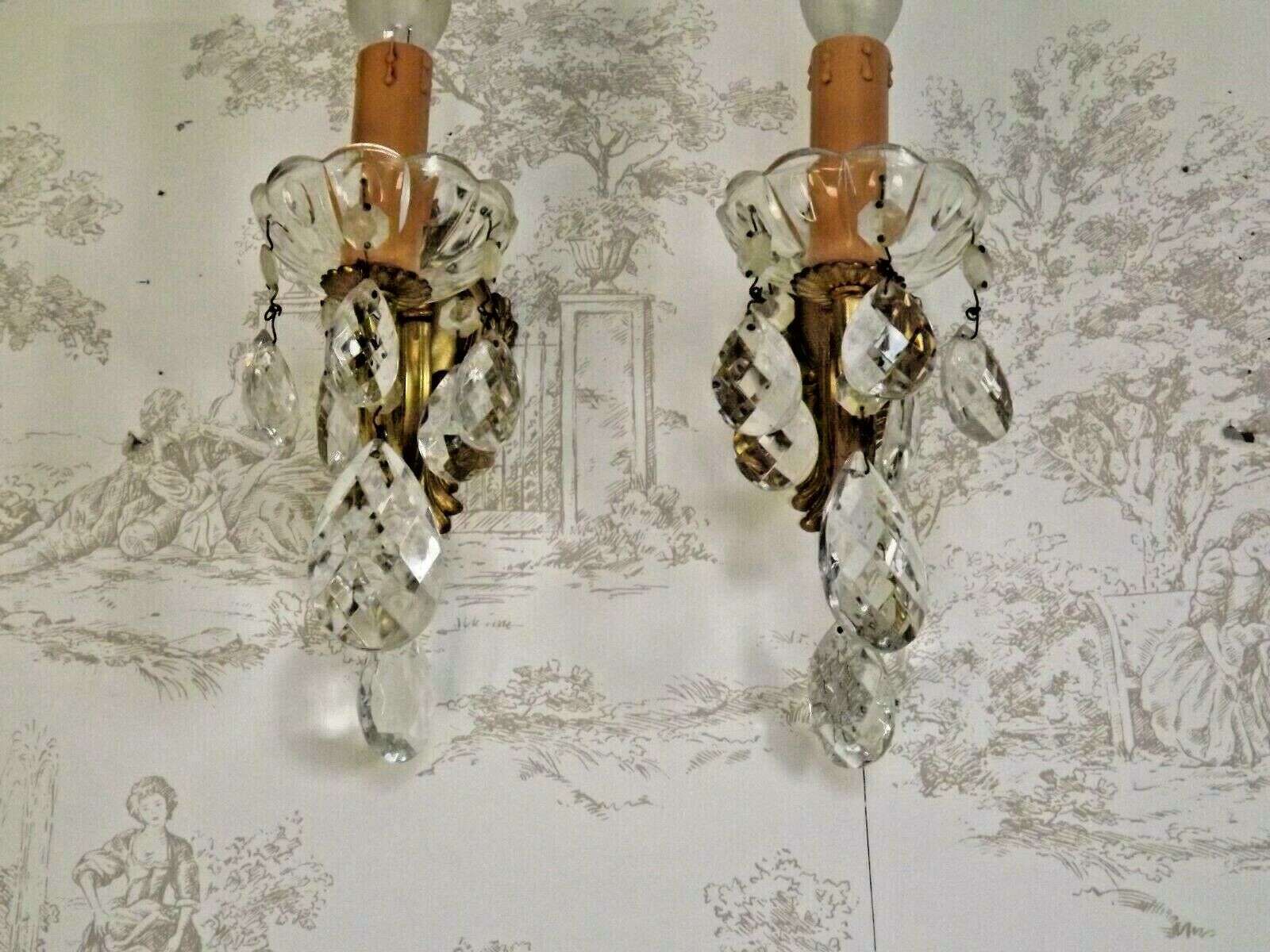 Paire d'appliques bronze