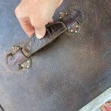 Antique hat trunk in genuine LEATHER