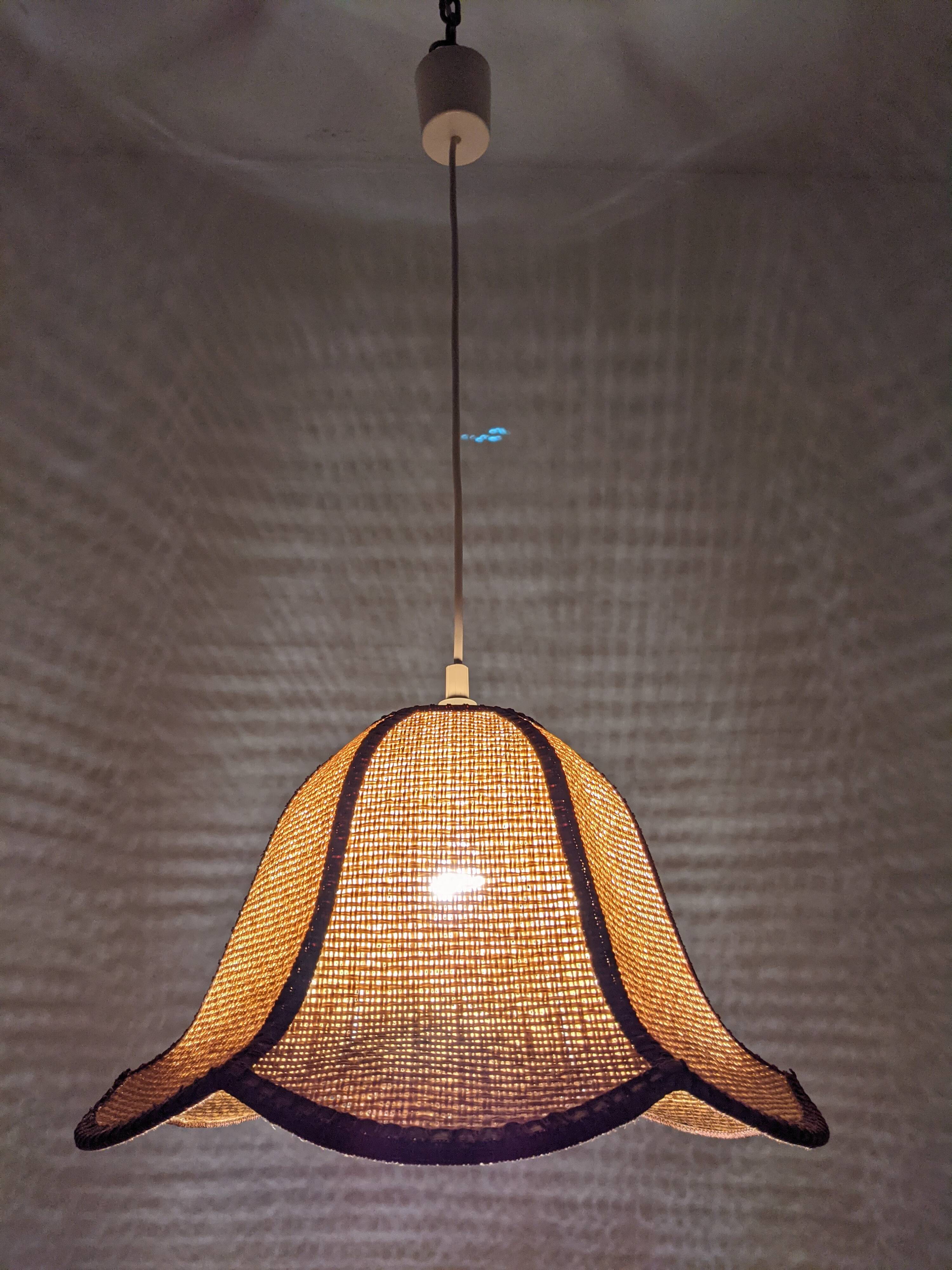Rattan flower suspension from the 60s/70s