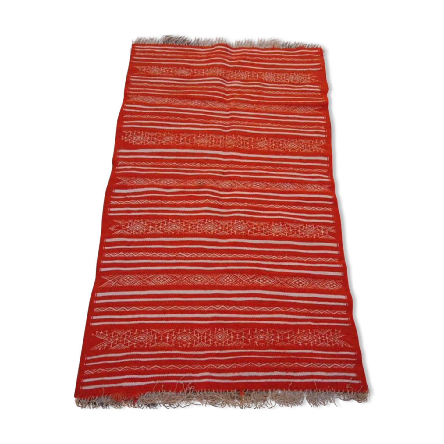 Orange and white carpet, 185x110cm