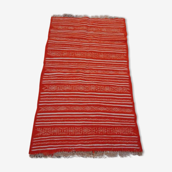Orange and white carpet, 185x110cm