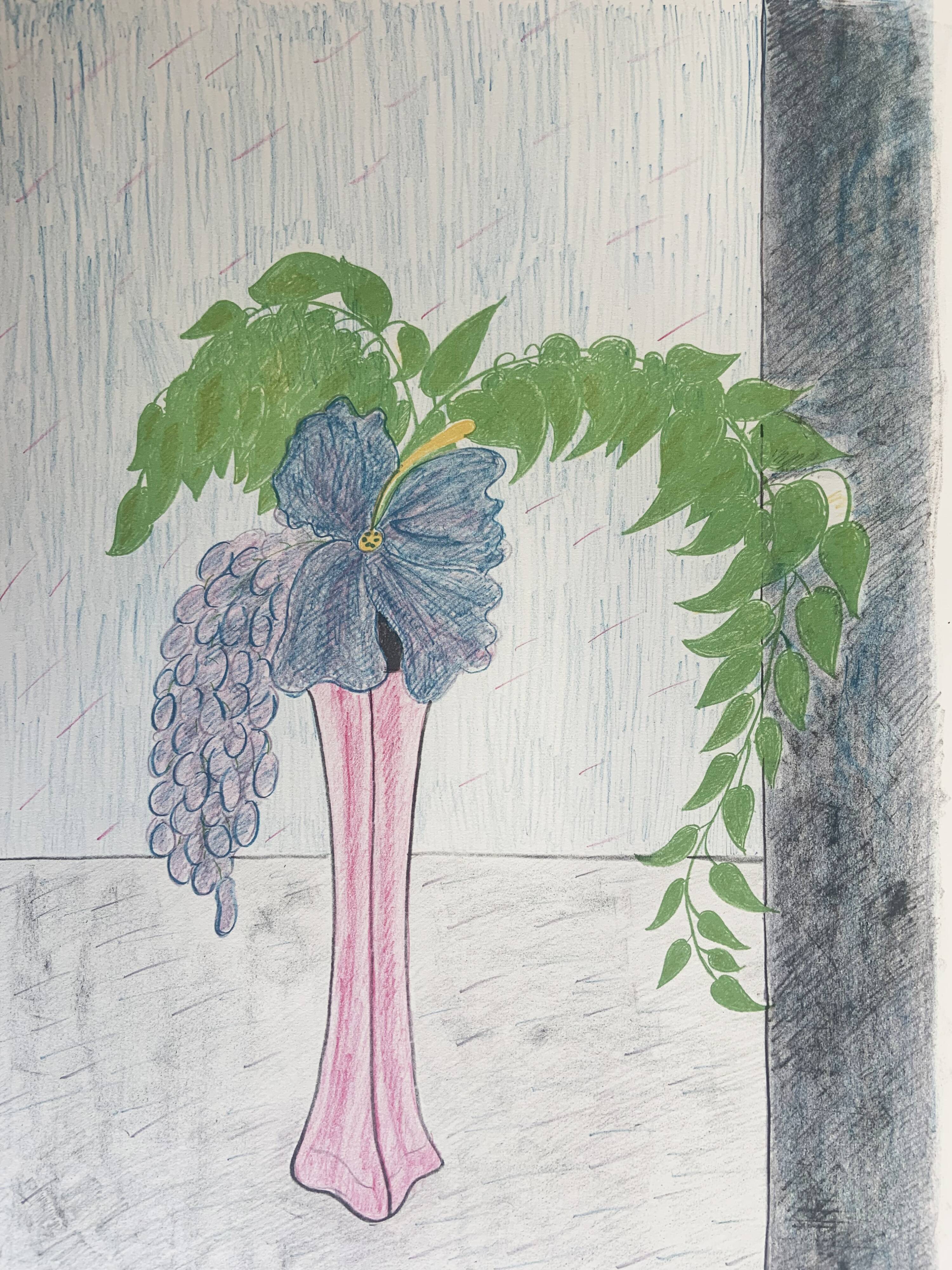 Maria Girona i Benet - Gerro rosat glicina