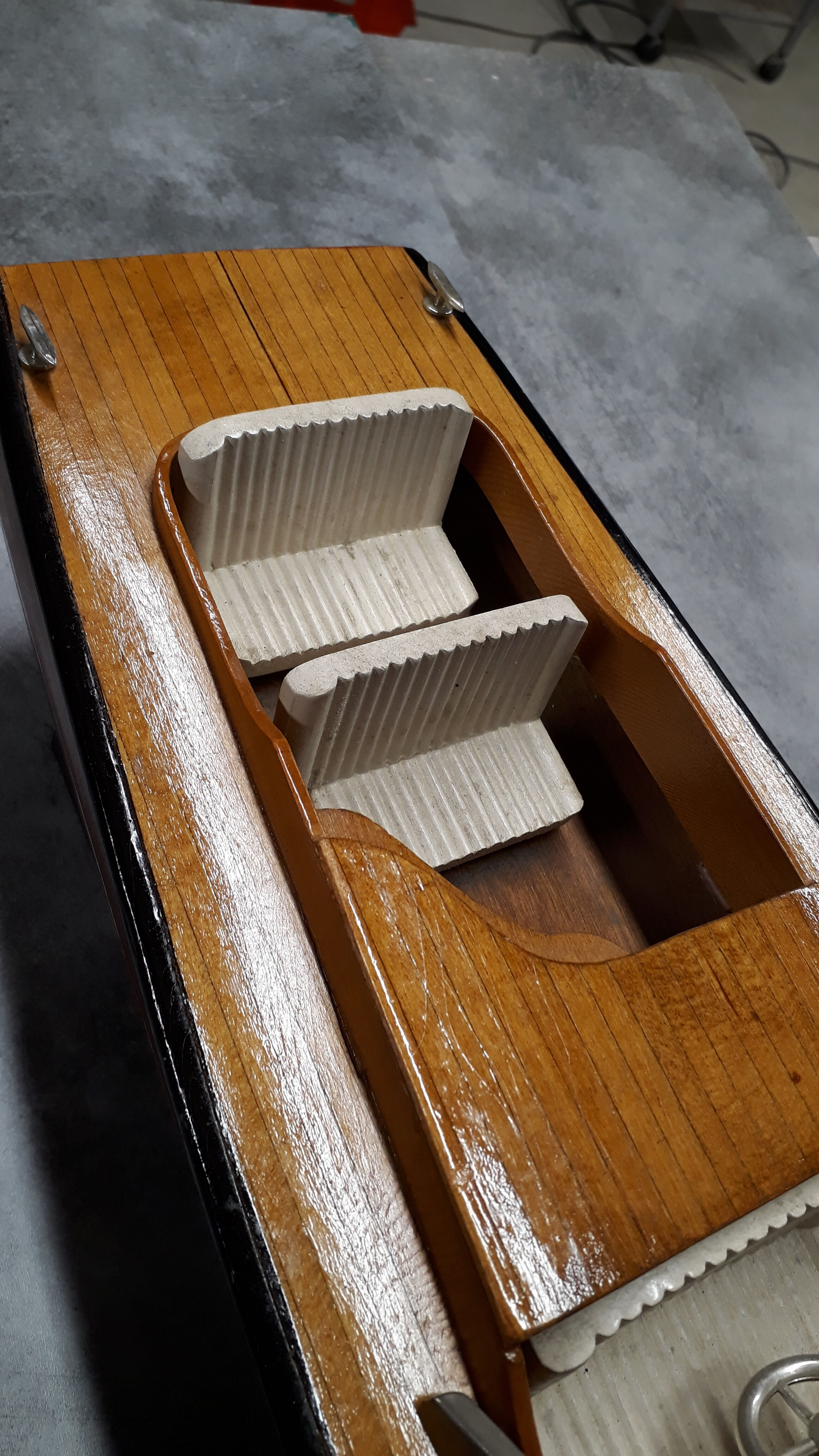 Boat style riva 1950 office deco wood
