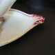 Antique sauce boat in fine earthenware from Sarreguemines, France, neo style.