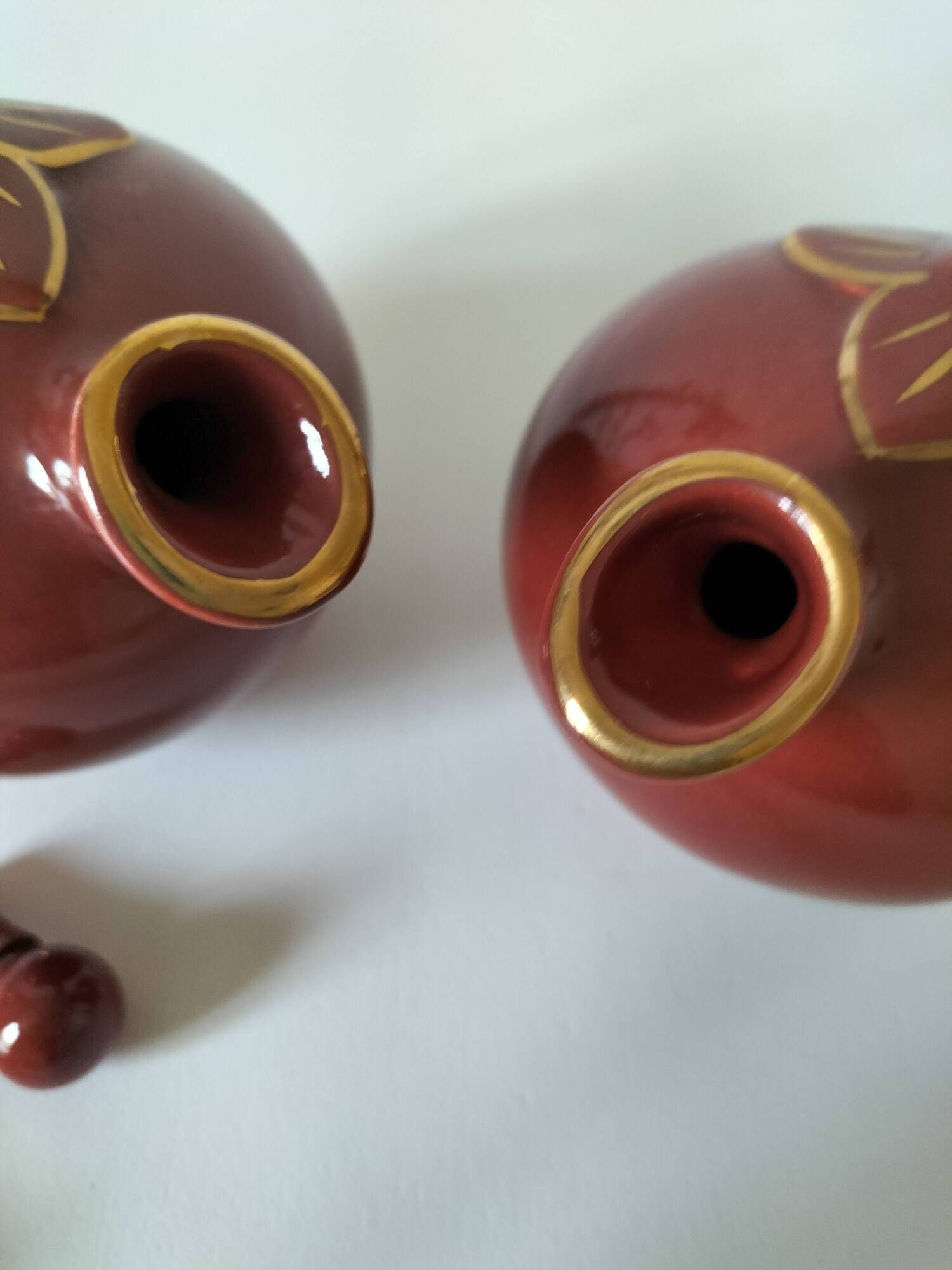 Two small pouring bottles Röd Rubin