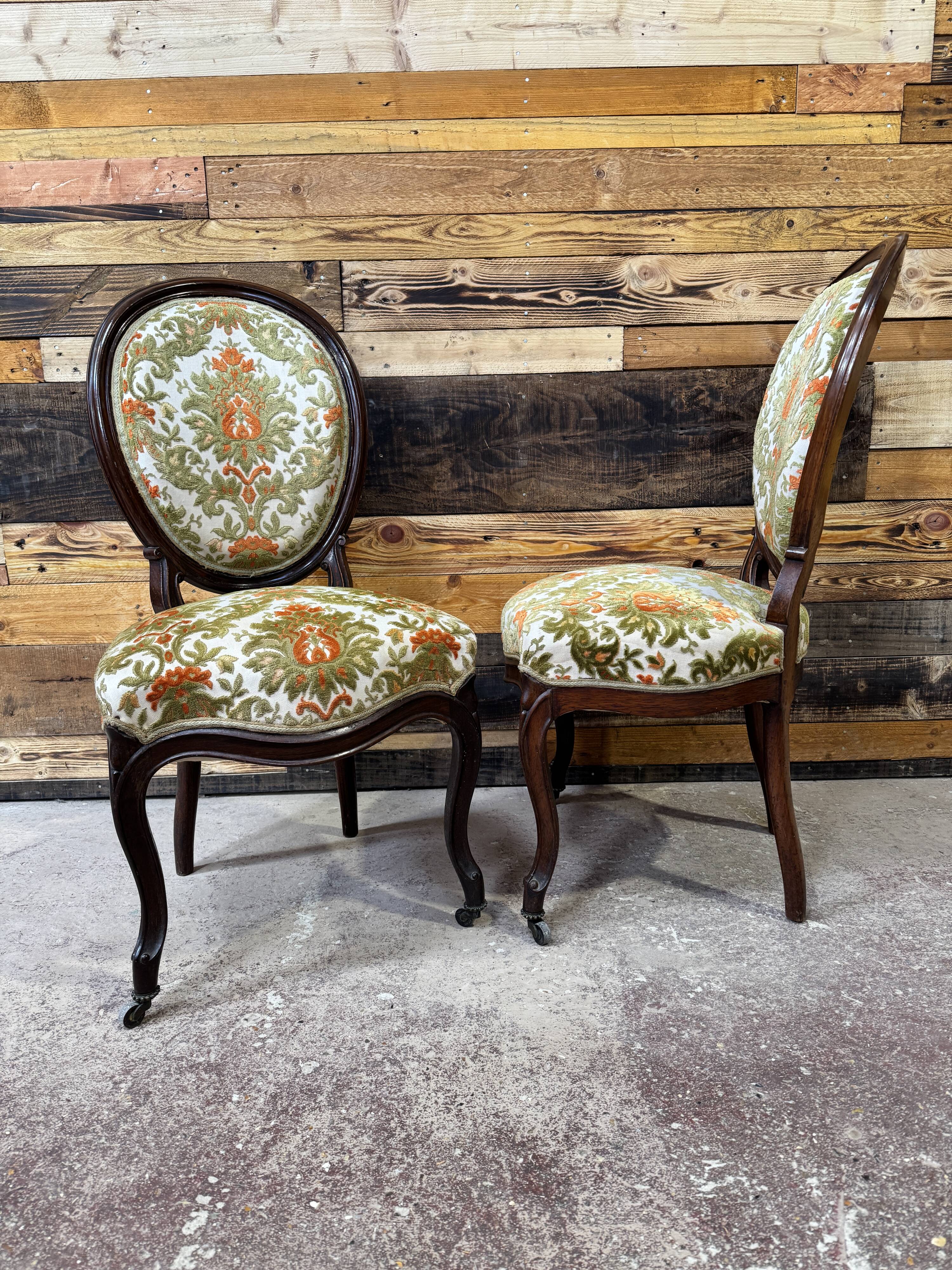 Pair of antique chairs in Louis Philippe style.
