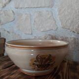 Salad bowl Creil and Montereau pattern Carnations