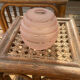 Pastel pink walkade in grained glass