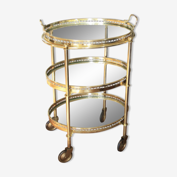 Gold metal and glass server