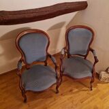 Pair of Voltaire armchairs in Napoleon III style