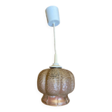 Vintage Transparent Moulded Glass Suspension #D444