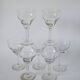 set of 7 large crystal wine glasses engraved 1940 15 x 8 cm