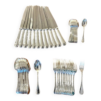 Christofle 48-piece flatware ribbon set, near mint condition