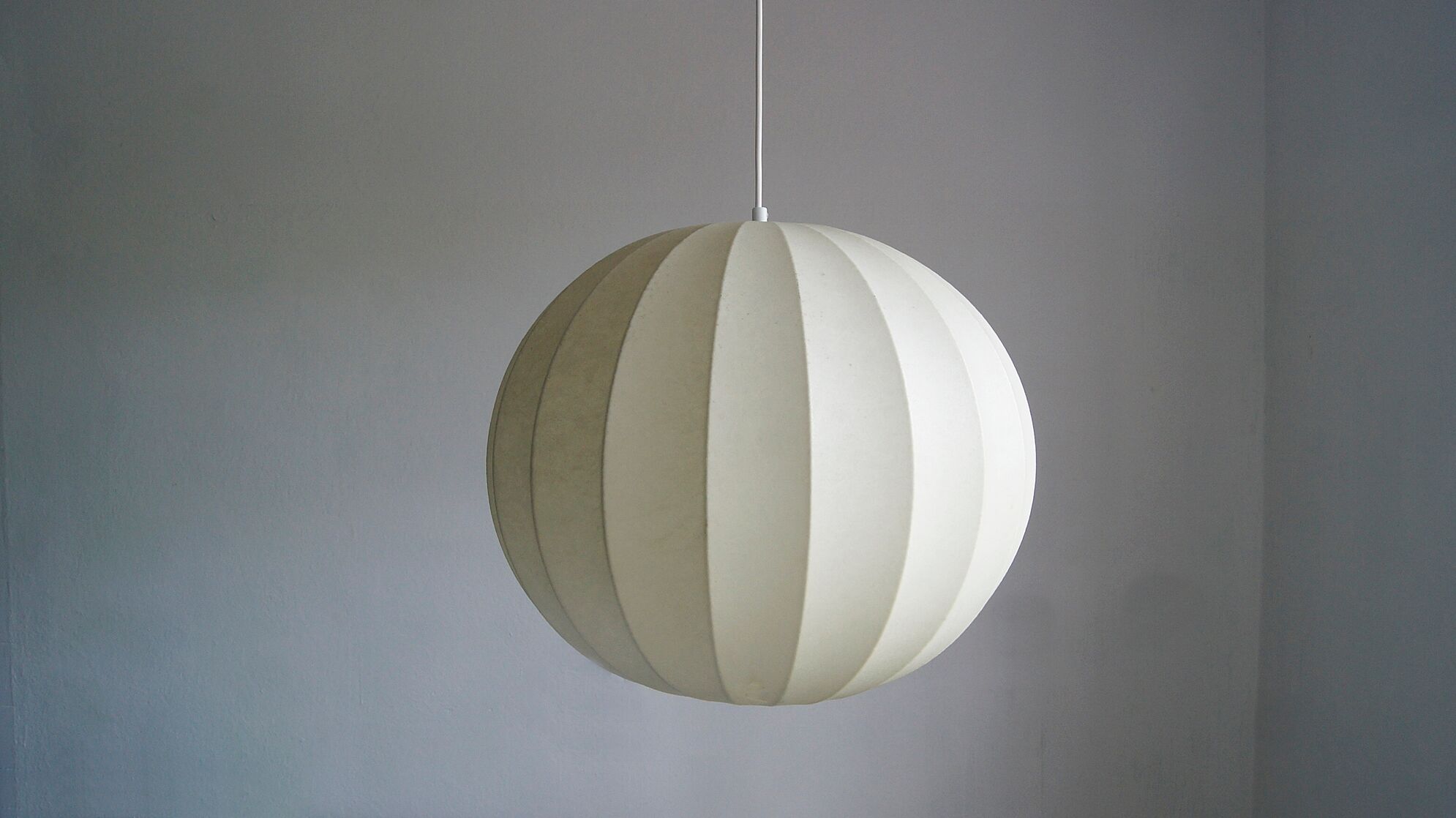 Mid-century german cocoon pendant lamp from goldkant leuchten