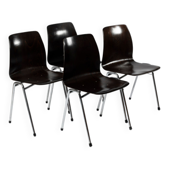 Lot de 4 chaises Galvanitas S26, années 1960