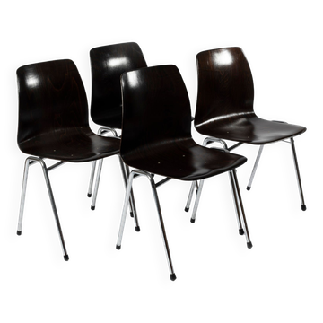 Set of 4 Galvanitas S26 chairs, 1960s