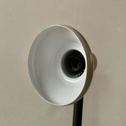 Lampe de bureau métallique vintage blanche et noire