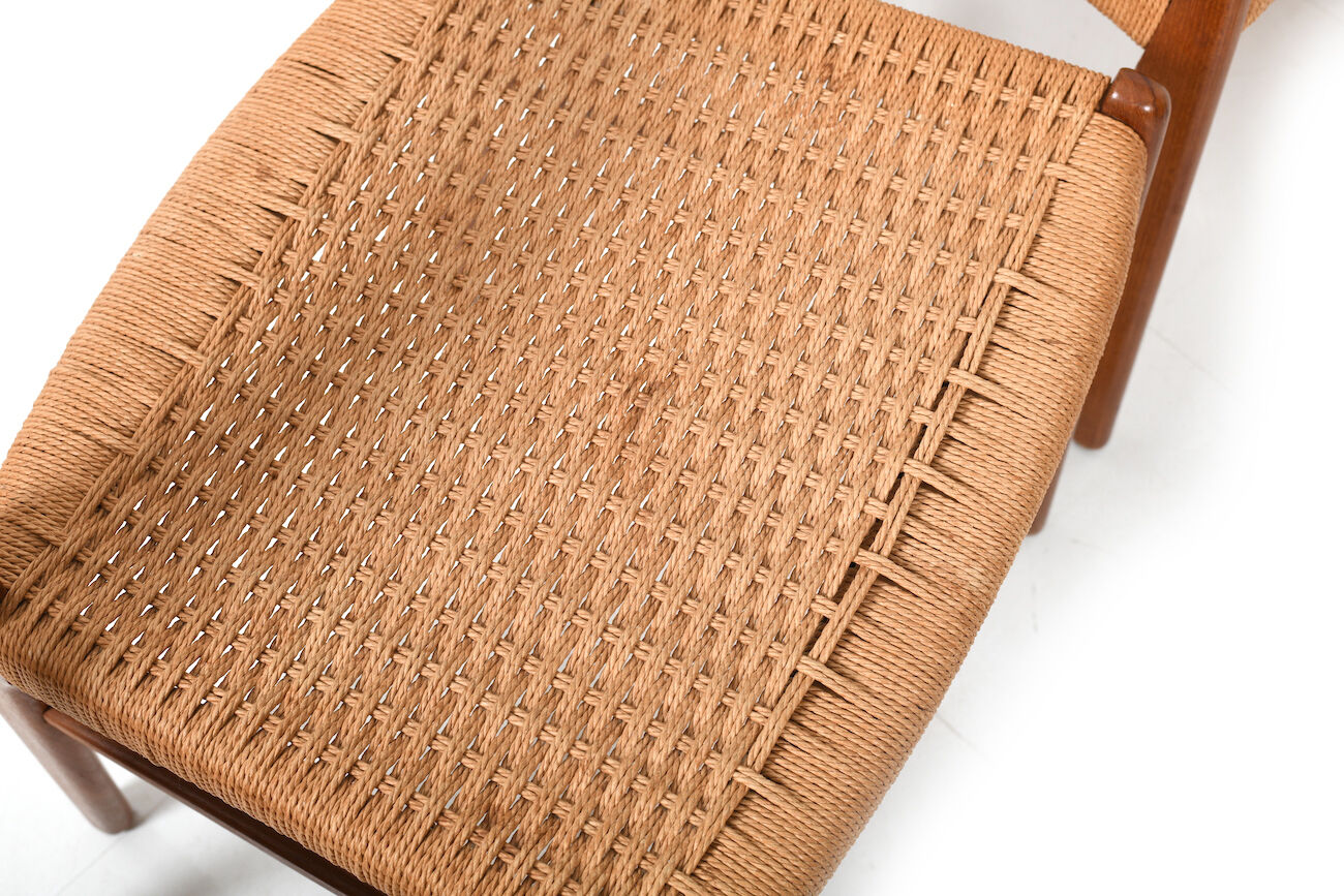 Danish teak dining chairs by Arne Wahl Iversen Glyngøre Stolefabrik