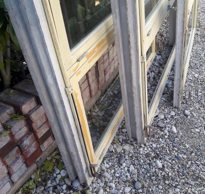 Wooden canopy 3 windows with bellows and abbatant