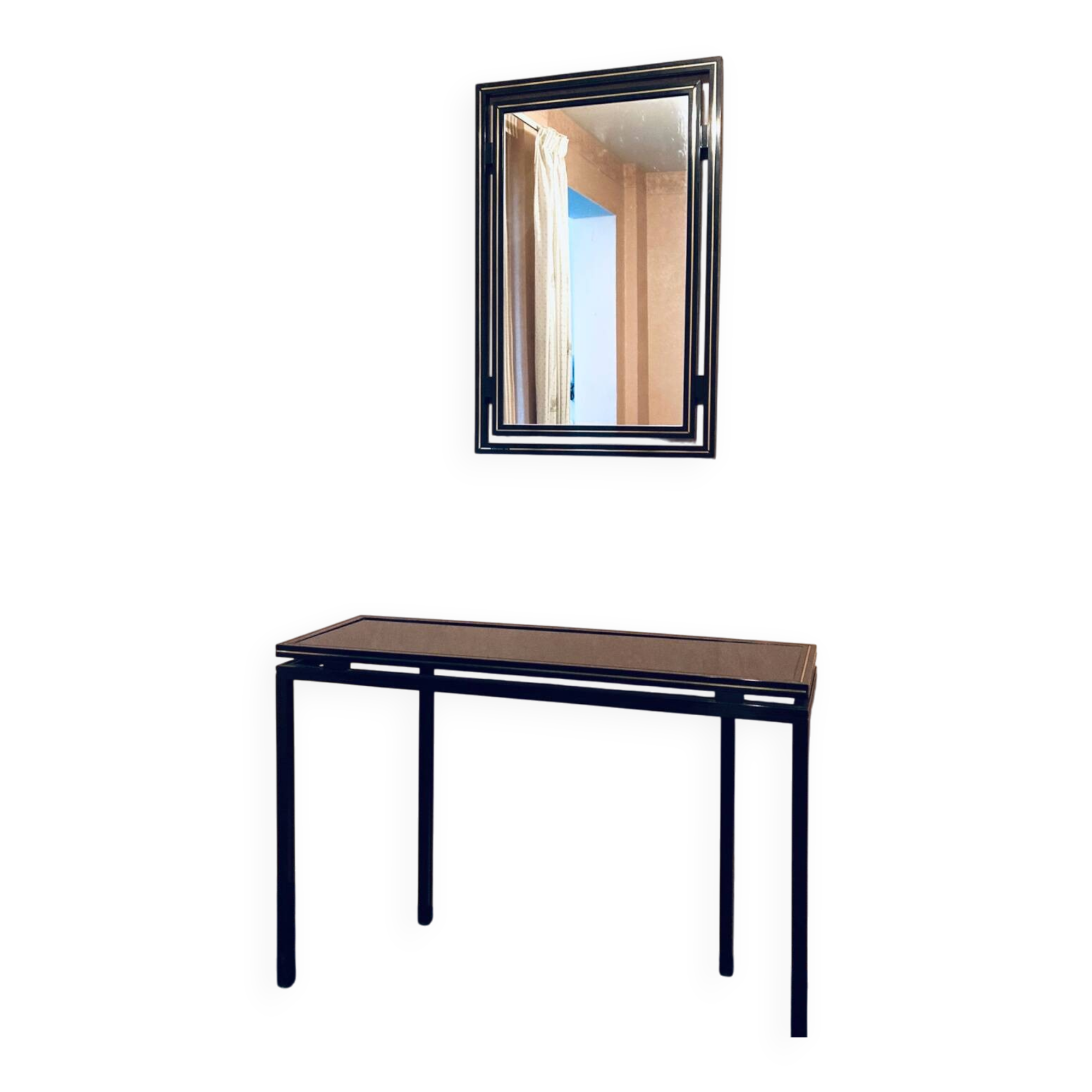 Console and mirror Pierre Vandel