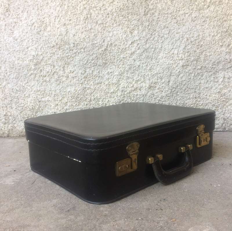 Valise simili cuir vintage