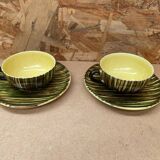 Paire ancienne tasse st clement safari céramique jaune vintage