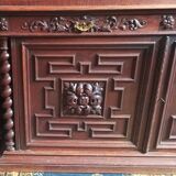Large Louis XIII bookcase in solid oak
