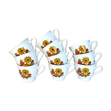 Tasses à café vintage en porcelaine