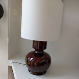 Ceramic lamp and cream lampshade