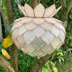Chandelier, vintage mother-of-pearl lotus pendant 1980