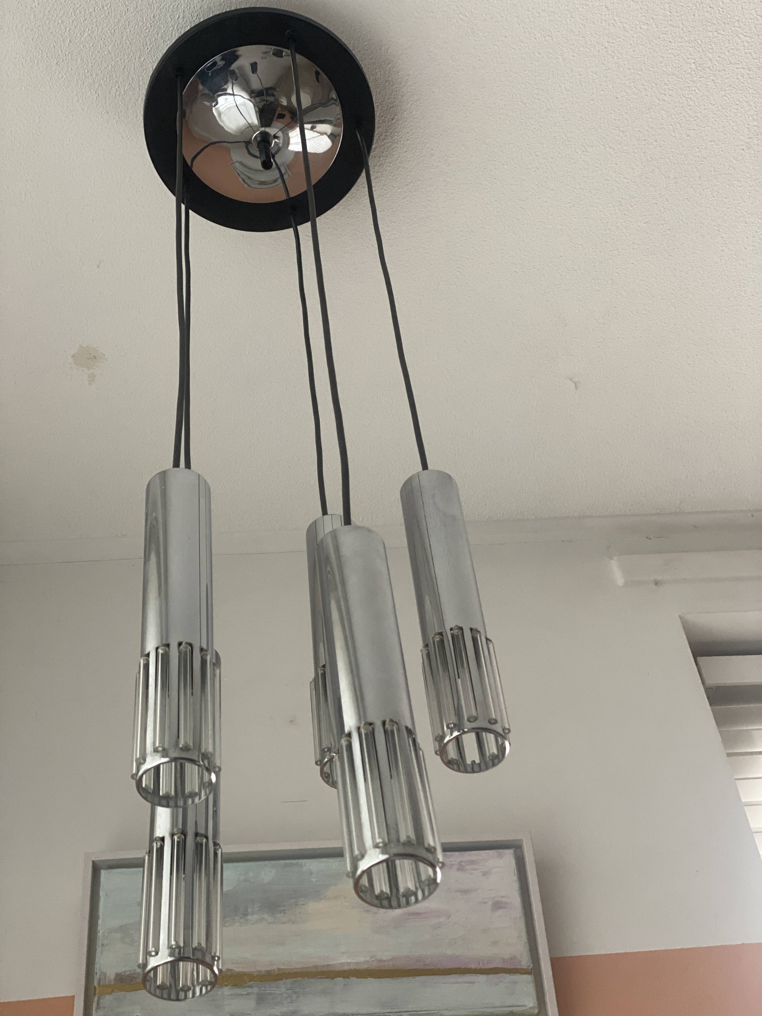 Vintage waterfall pendant lamp by Schmal & Schulz