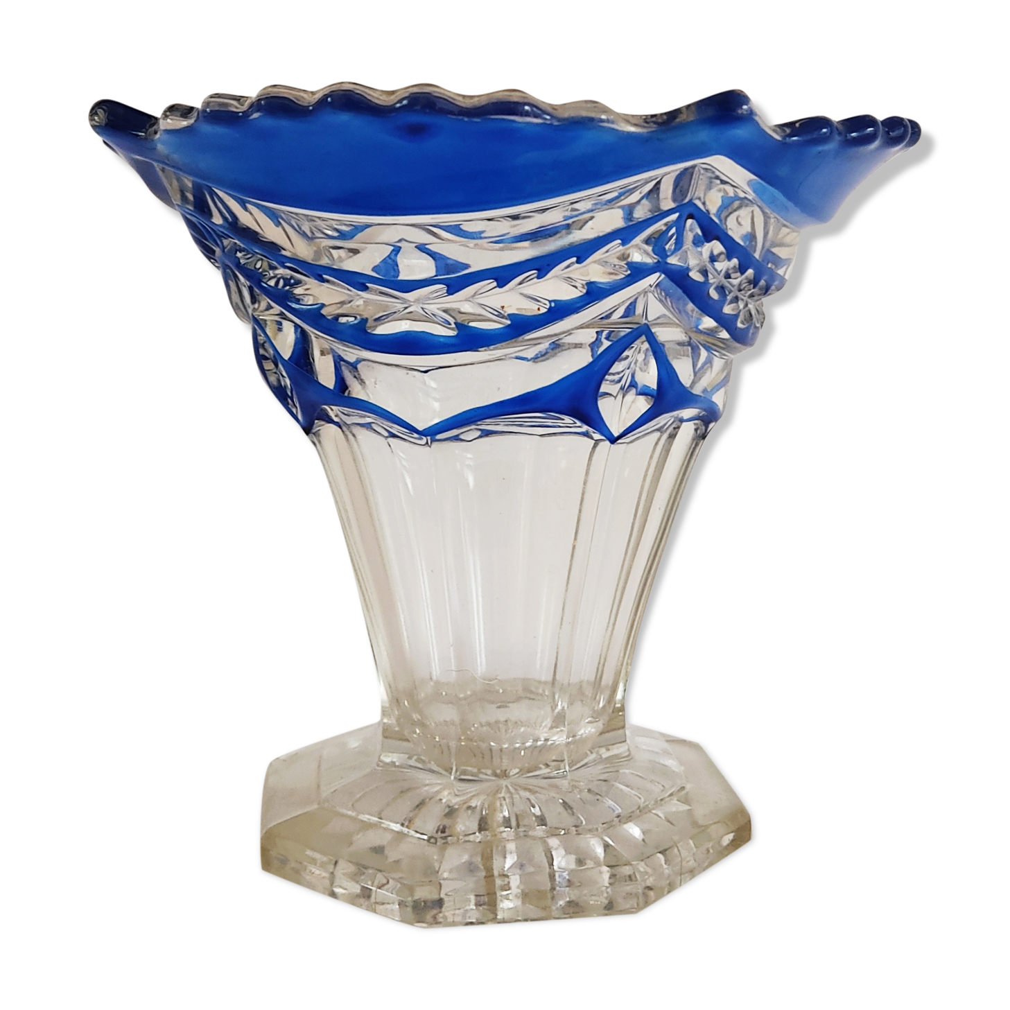 Vase vintage en verre peint Selency