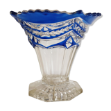 Vintage glass vase painted