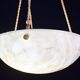 Great size superb Art Deco white alabaster chandelier, 1930s