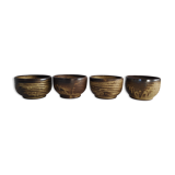 4 bowls in Brown sandstone of the years 70