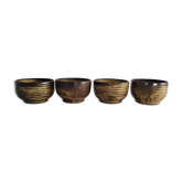 4 bowls in Brown sandstone of the years 70