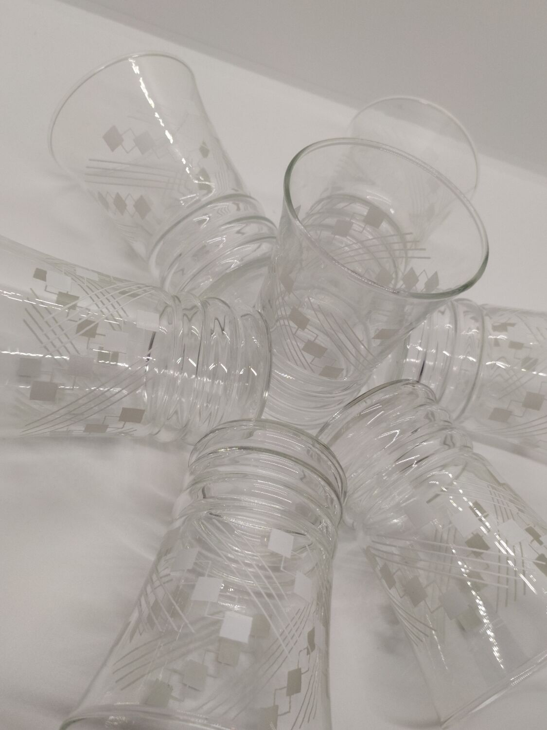 Lot de 7 verres vintage années 50