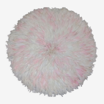 Juju hat blanc moucheté rose de 80 cm