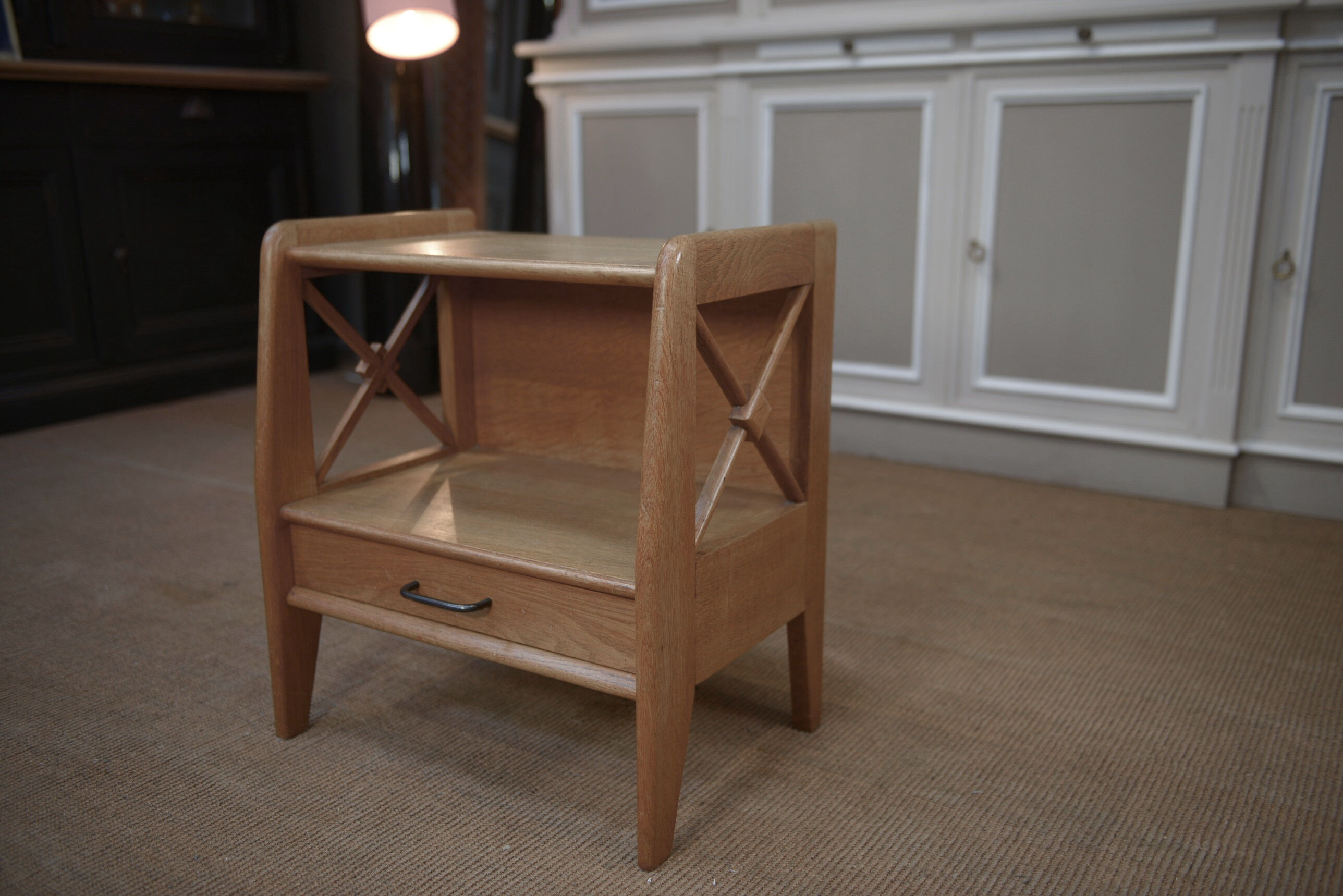 Bedside oak 1950 1 drawer