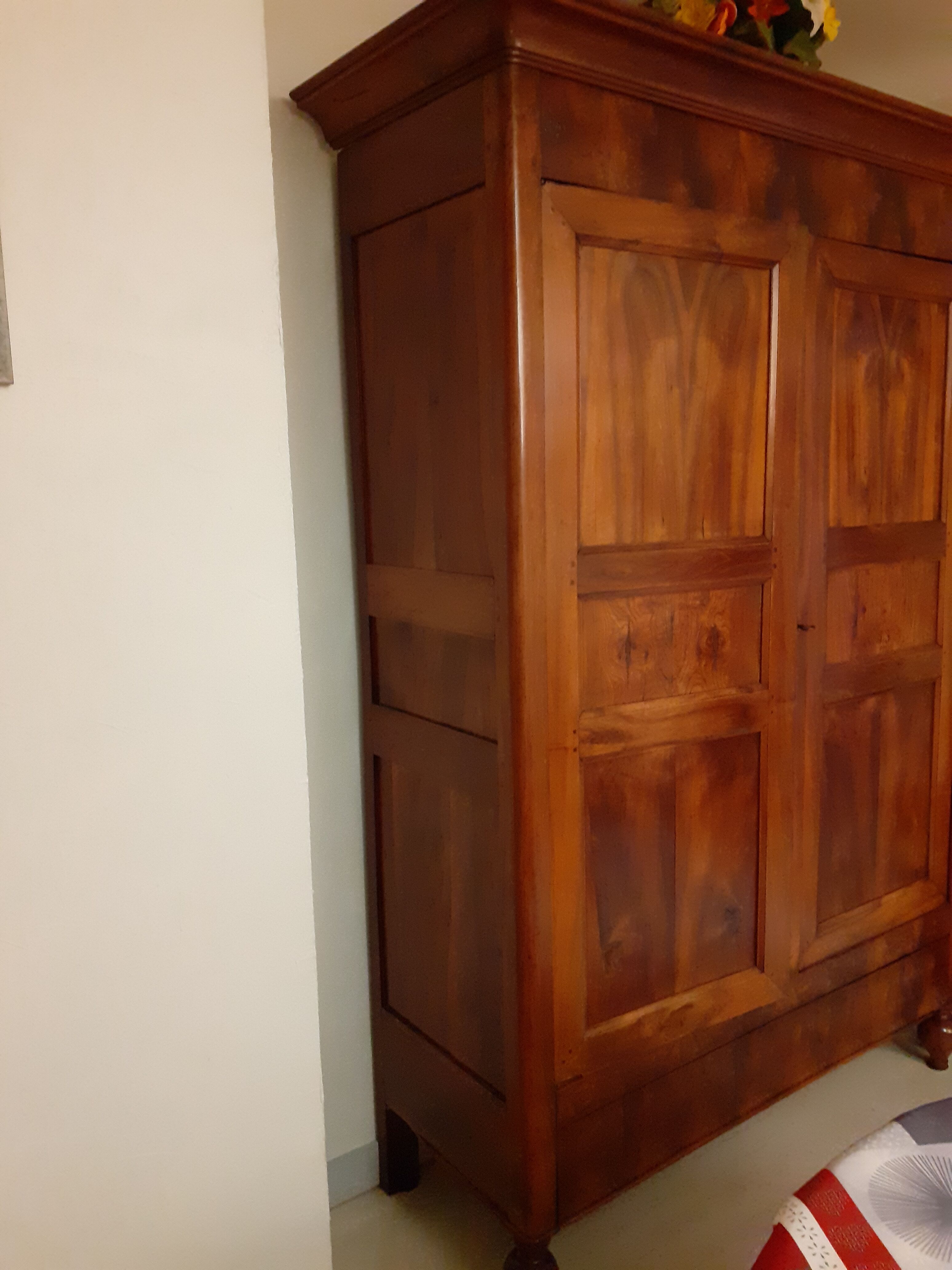 Old cabinet pegged with many drawers