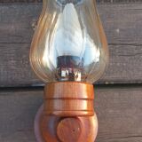 Wooden wall lamp