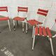 Set of 4 chairs of Café Tolix terrace French bistrot chairs 1960