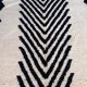 Handmade black and white Beni Ouraine rug, size 150 x 250 cm
