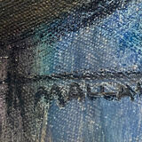 Painting "Bouquet of roses in vase" HST signed (to decipher)