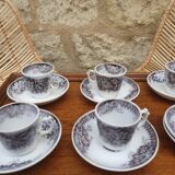 Set of 6 coffee cups Sarreguemines